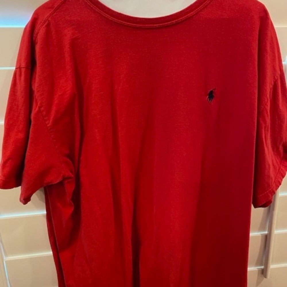 Men's Red Ralph Lauren Polo T-Shirt Size Large